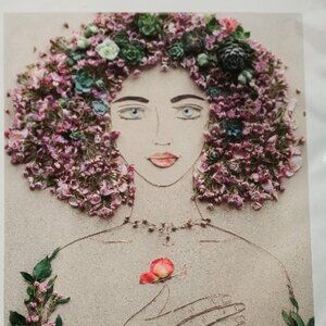 Fine Art Botanical Print – "You Are Enough" Affirmation, Natural Materials 8x12